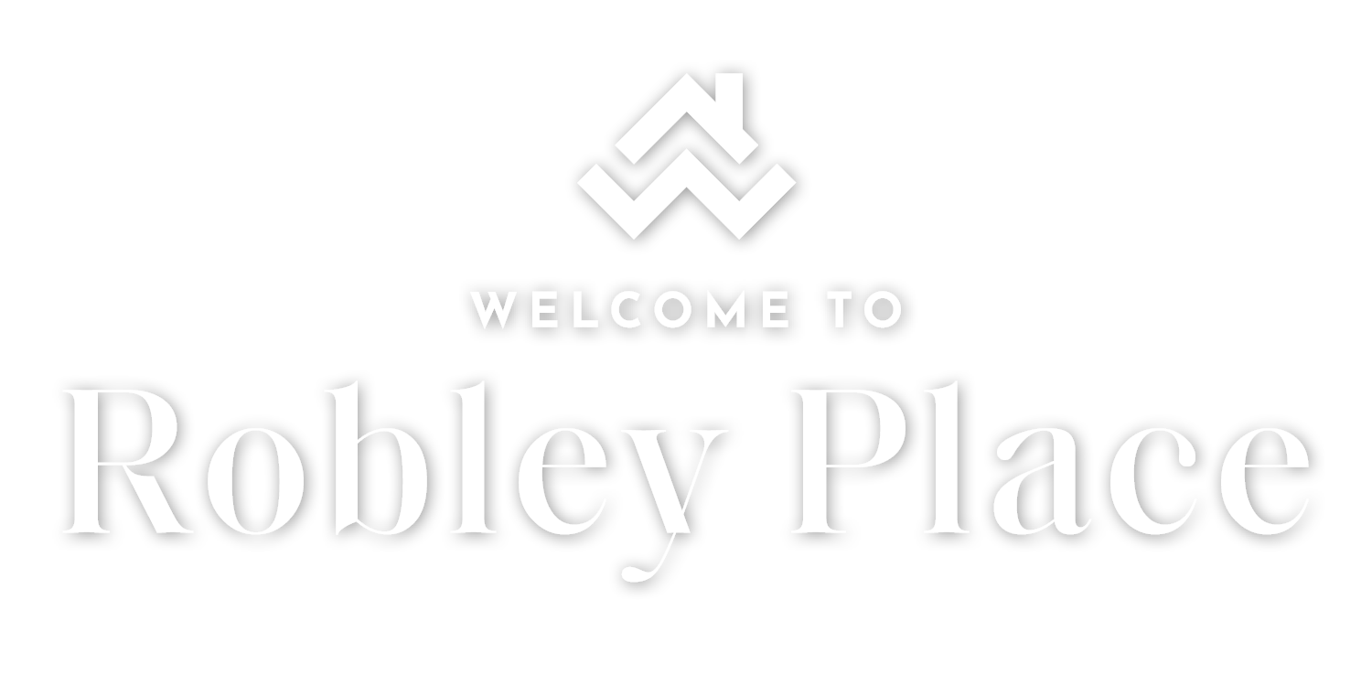 White logo at Robley Place, Lafayette